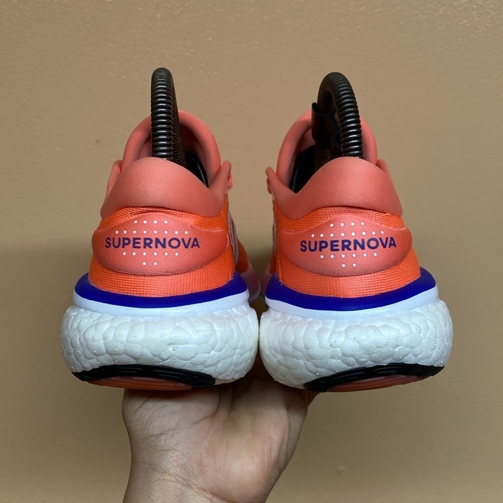 Adidas Supernova 2 Running Sneakers “Coral Fusion / Cloud White / Beam Pink” - Picture 13 of 17
